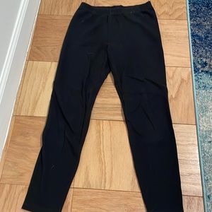 Uniqlo waffle 7/8 black leggings